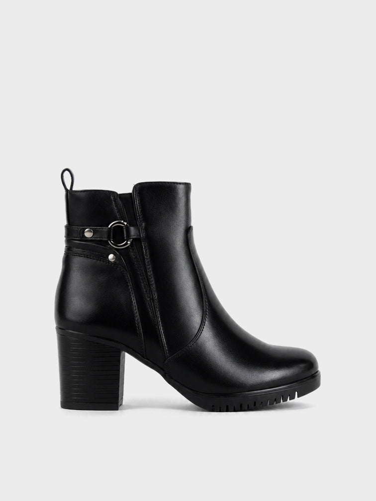 Stivaletto con Fibbia e Carrarmato - GA2621 - nero