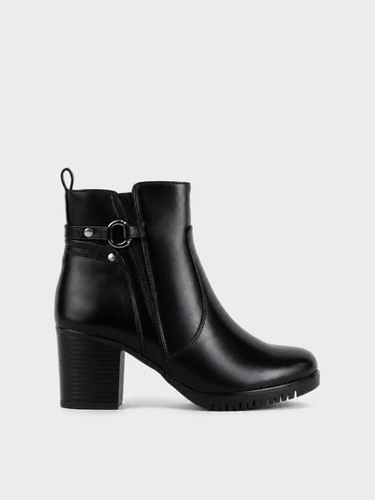 Stivaletto con Fibbia e Carrarmato - GA2621 - nero