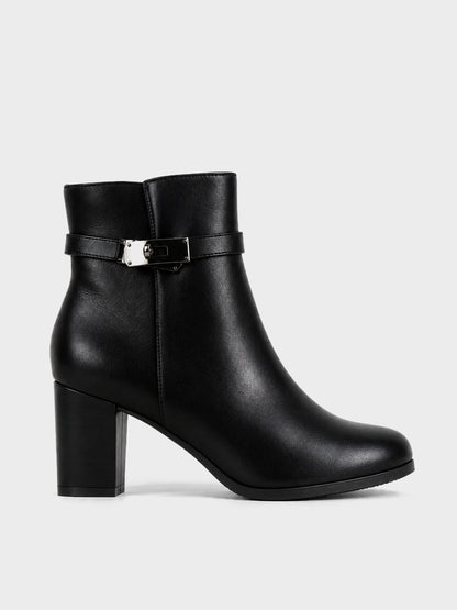 Stivaletto Cinturino con Morsetto - GA2622 - nero (vista laterale)