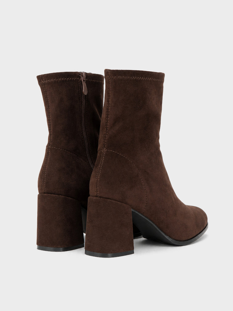 Stivaletto Elasticizzato Tacco Largo - GA2623 - marrone