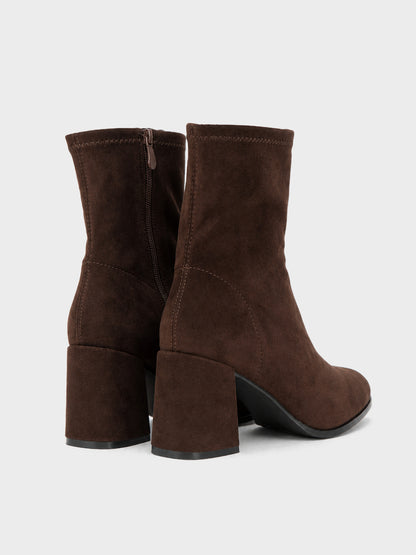 Stivaletto Elasticizzato Tacco Largo - GA2623 - marrone