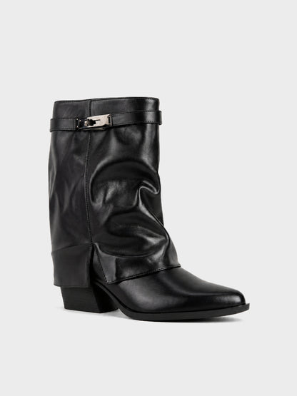 Stivale Midi con Risvolto - GA2624 - nero
