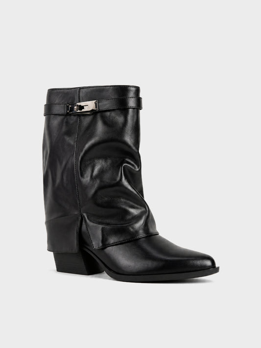 Stivale Midi con Risvolto - GA2624 - nero