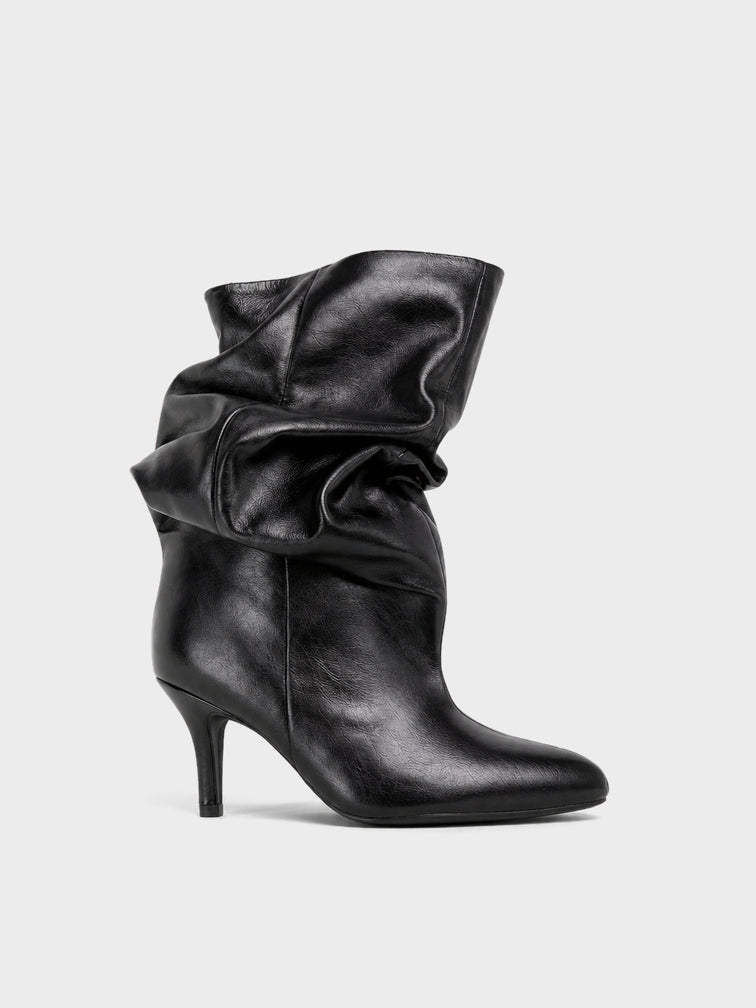 Stivale Midi Arricciato - GA2625 - nero