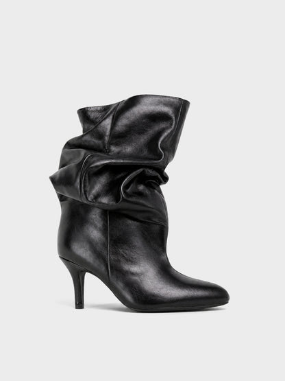 Stivale Midi Arricciato - GA2625 - nero
