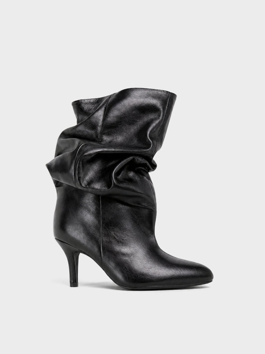 Stivale Midi Arricciato - GA2625 - nero