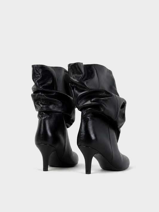 Stivale Midi Arricciato - GA2625 - nero