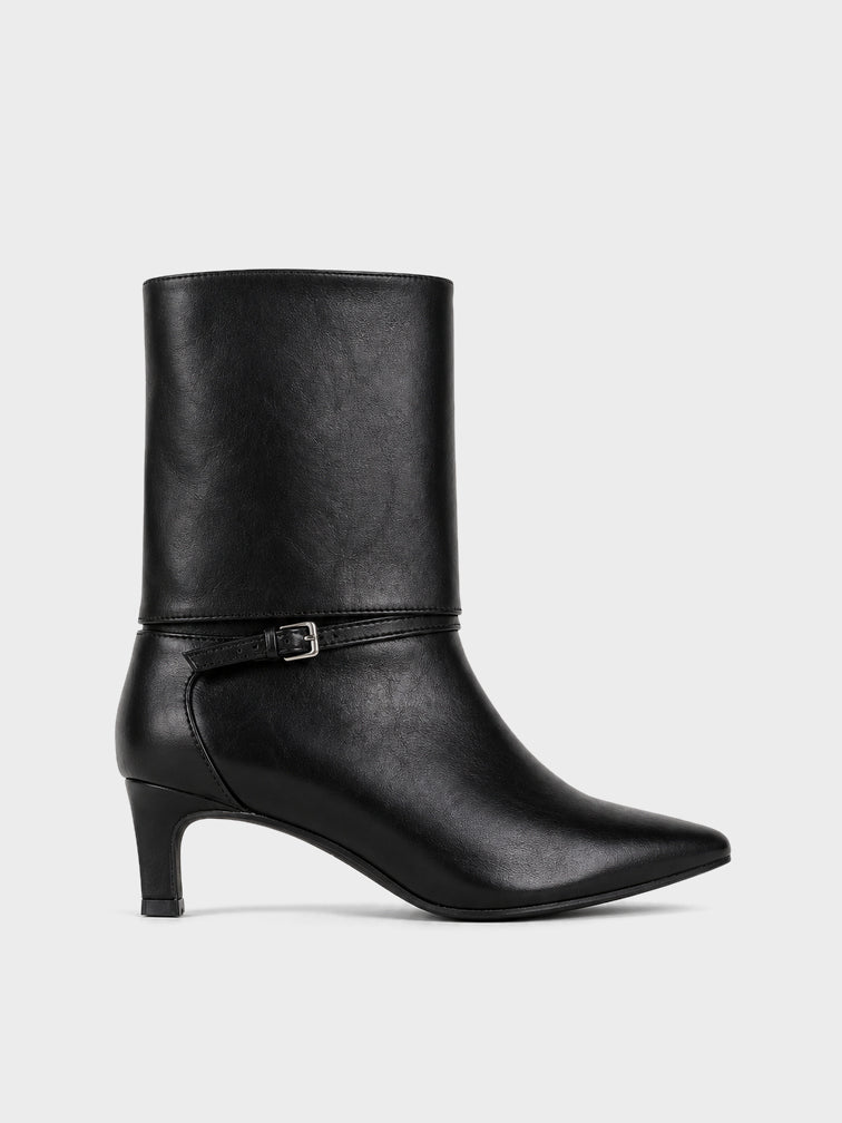 Stivale Midi Tacco Kitten - GA2626 - nero (vista laterale)