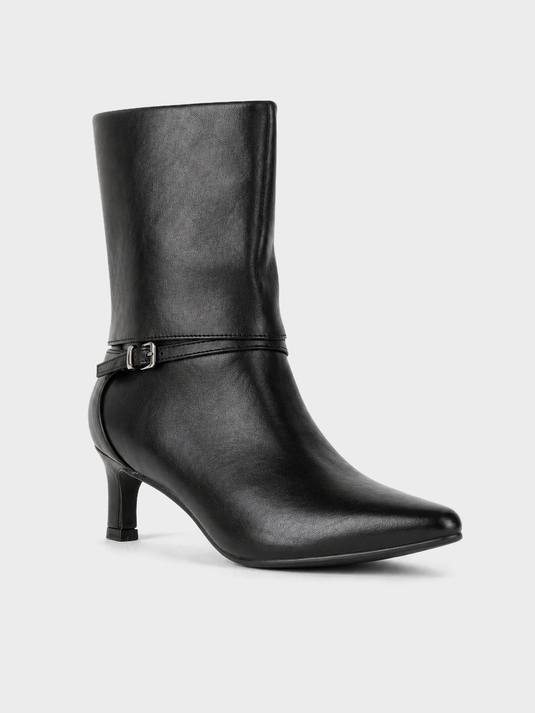 Stivale Midi Tacco Kitten - GA2626 - nero