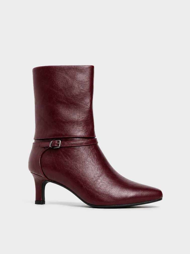 Stivale Midi Tacco Kitten - GA2626 - bordeaux