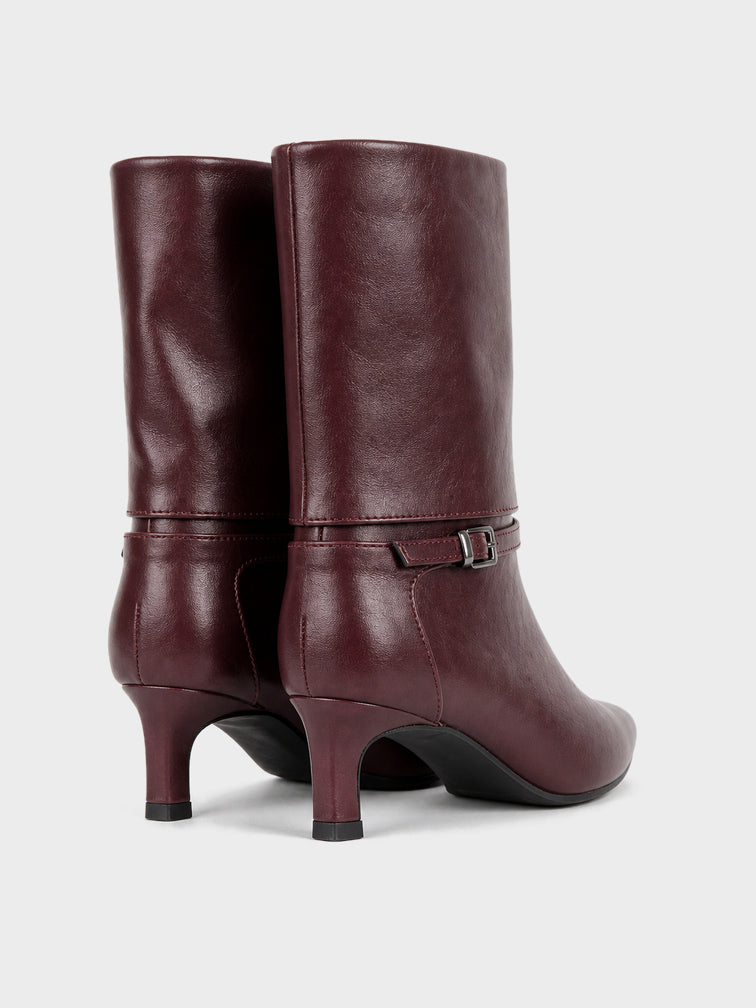 Stivale Midi Tacco Kitten - GA2626 - bordeaux