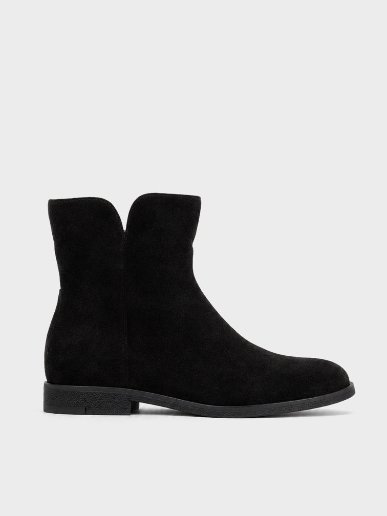 Stivaletto Zip Minimal - GA2627 - nero (vista laterale)
