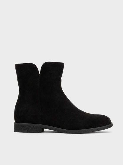 Stivaletto Zip Minimal - GA2627 - nero (vista laterale)