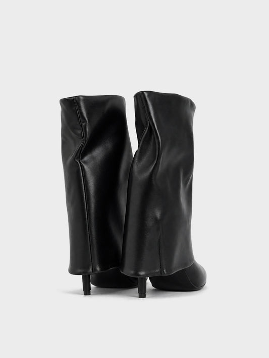 Stivale Slouch con Tacco a Spillo - GA2628 - nero PU