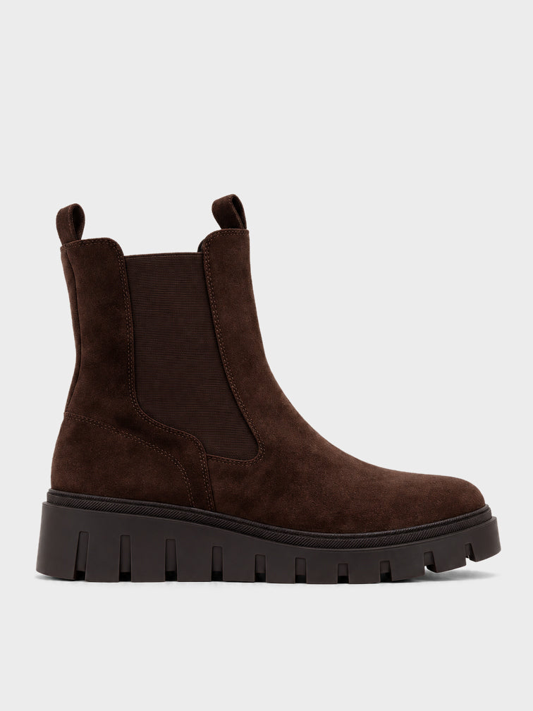 Stivaletto Flatform Carrarmato - GA2629 - marrone (vista laterale)