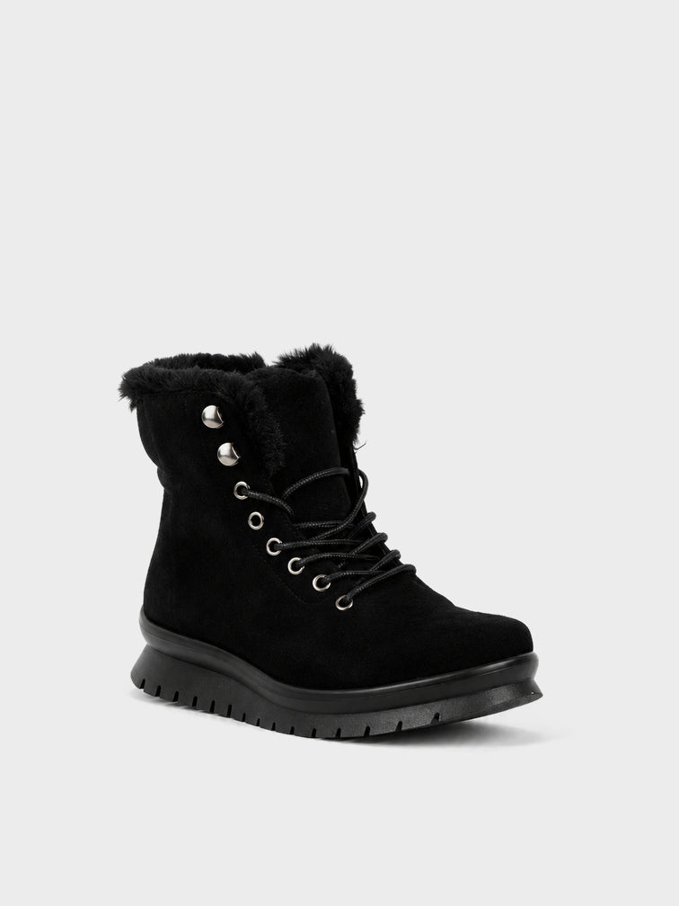 Stivaletto Trekking con Pelliccia - GA2630 - nero