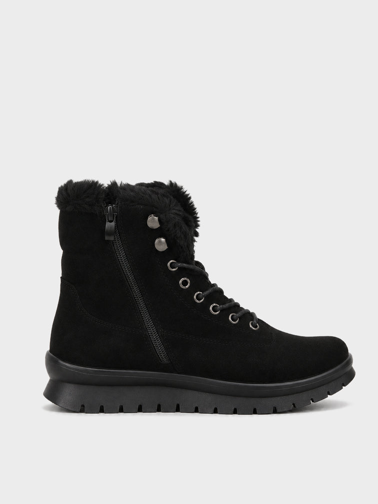 Stivaletto Trekking con Pelliccia - GA2630 - nero