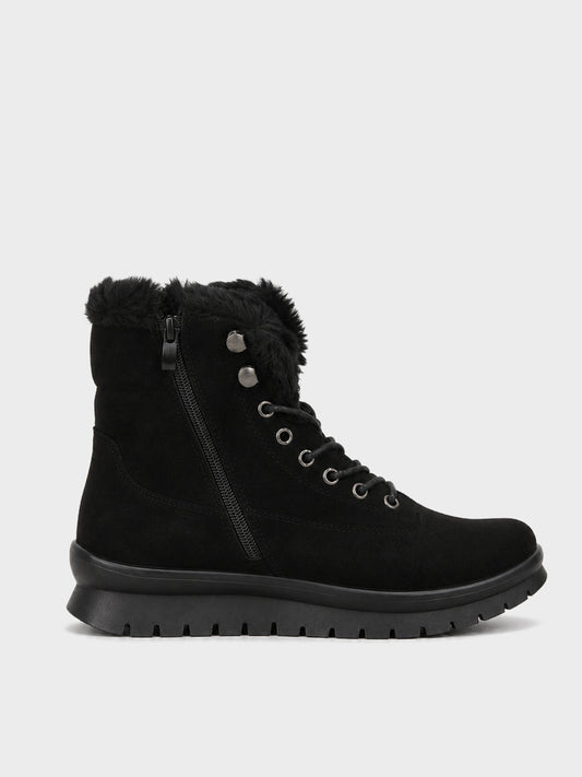 Stivaletto Trekking con Pelliccia - GA2630 - nero