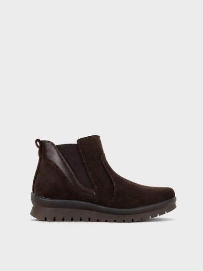 Stivaletto Chelsea con Zeppa - GA2631 - marrone (vista laterale)