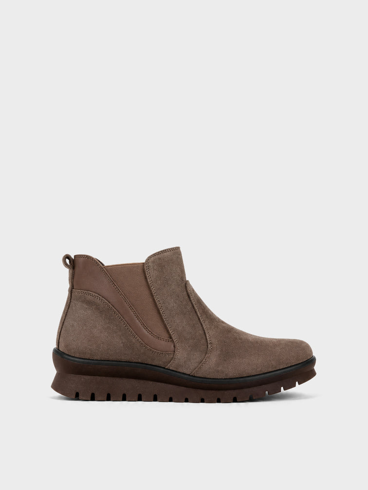 Stivaletto Chelsea con Zeppa - GA2631 - kaki (vista laterale)