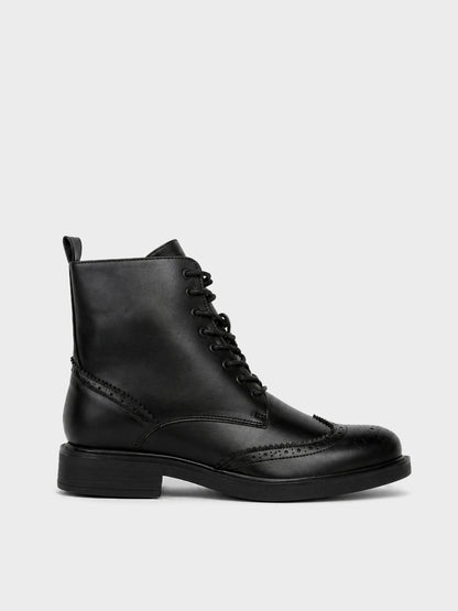 Stivaletto con Lacci Traforato - GA2633 - nero