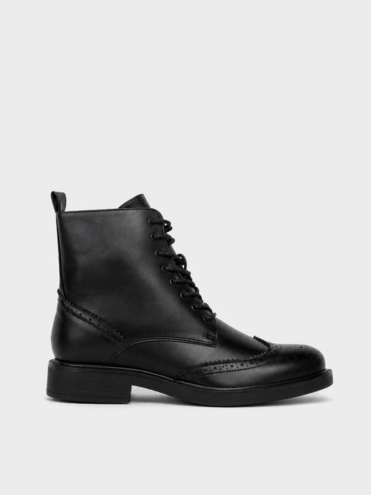 Stivaletto con Lacci Traforato - GA2633 - nero