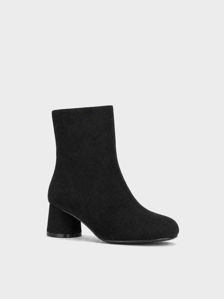 Stivaletto Camoscio Tacco Largo - GA2634 - nero
