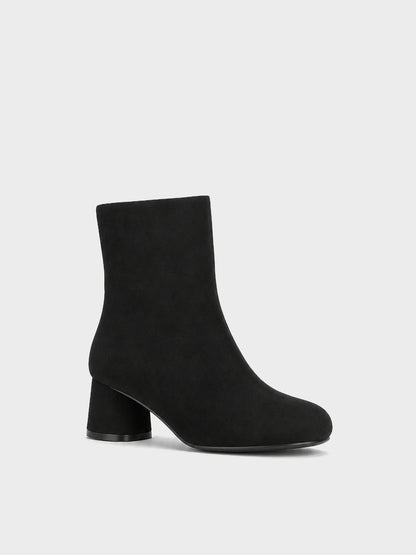 Stivaletto Camoscio Tacco Largo - GA2634 - nero