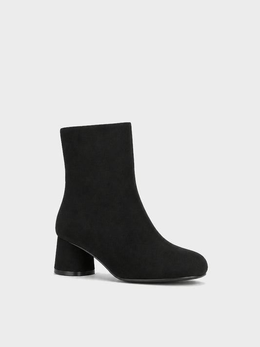 Stivaletto Camoscio Tacco Largo - GA2634 - nero