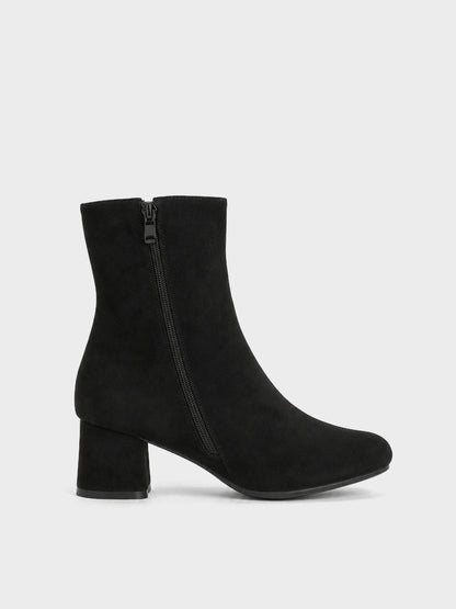 Stivaletto Camoscio Tacco Largo - GA2634 - nero