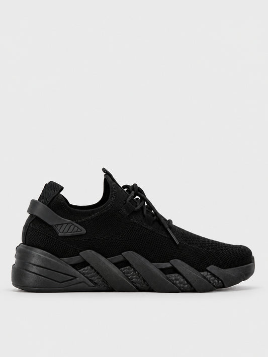 Sneaker a Calza in Maglia - KA2611 - nero (vista laterale)