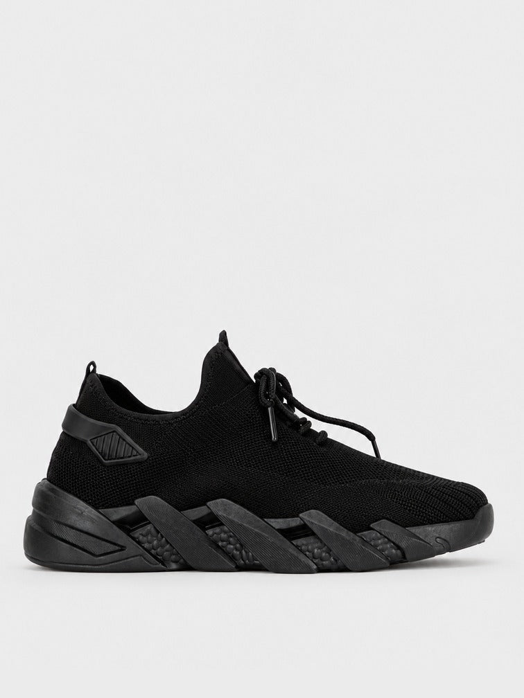 Sneaker a Calza in Maglia - KA2611 - nero