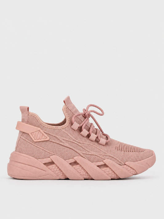 Sneaker a Calza in Maglia - KA2611 - rosa (vista laterale)