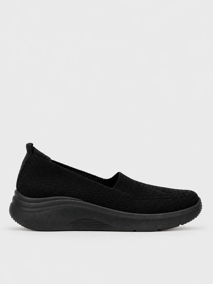 Sneaker Slip-on in maglia - KA2612 - nero (vista laterale)