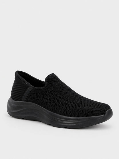 Sneaker Slip-on Knit Flatform - KA2614 - nero