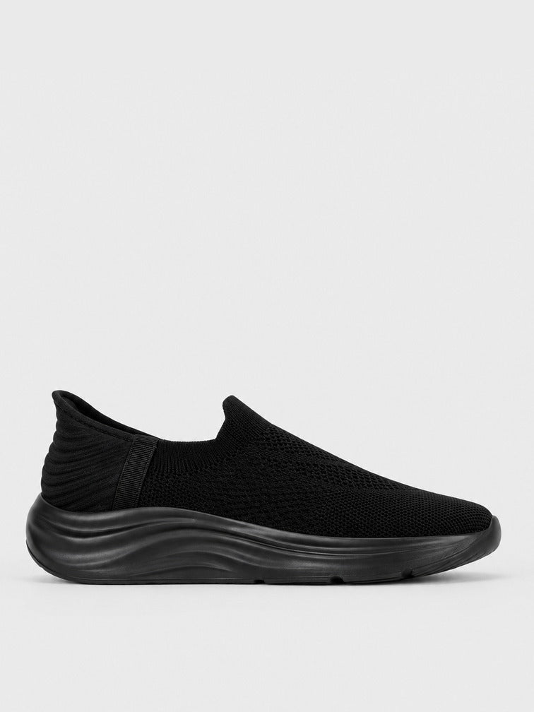 Sneaker Slip-on Knit Flatform - KA2614 - nero