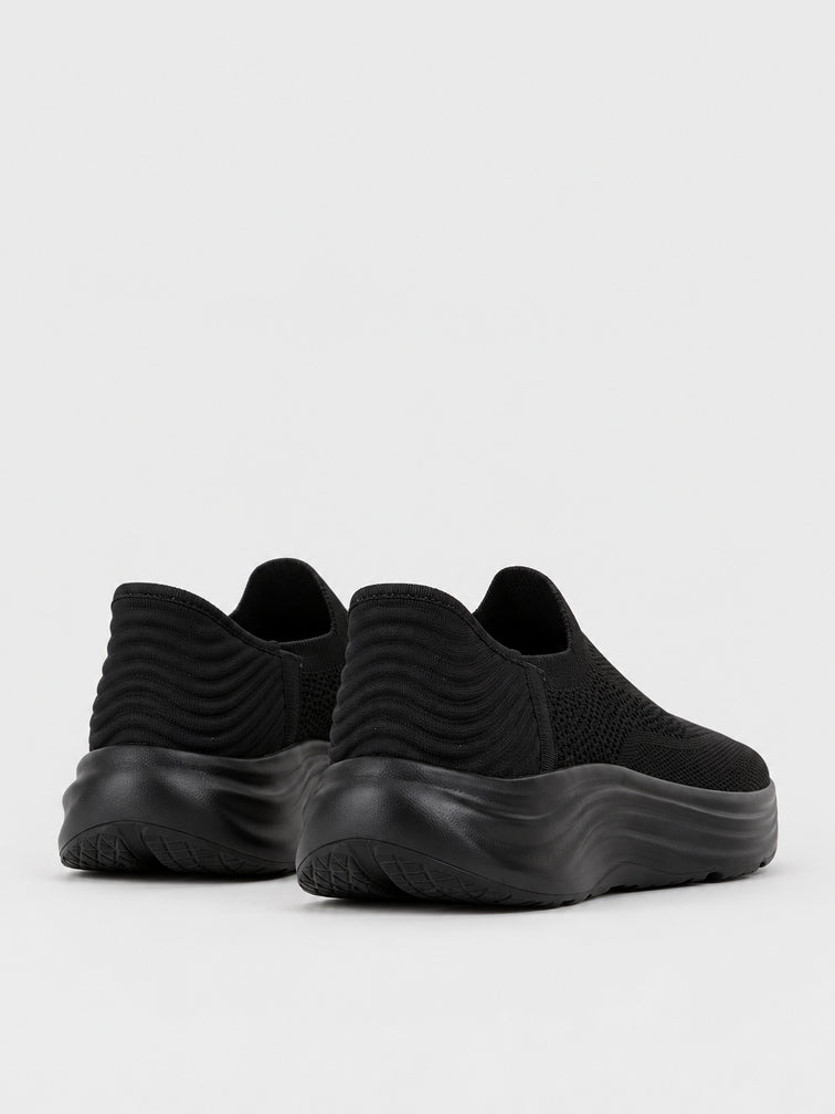Sneaker Slip-on Knit Flatform - KA2614 - nero