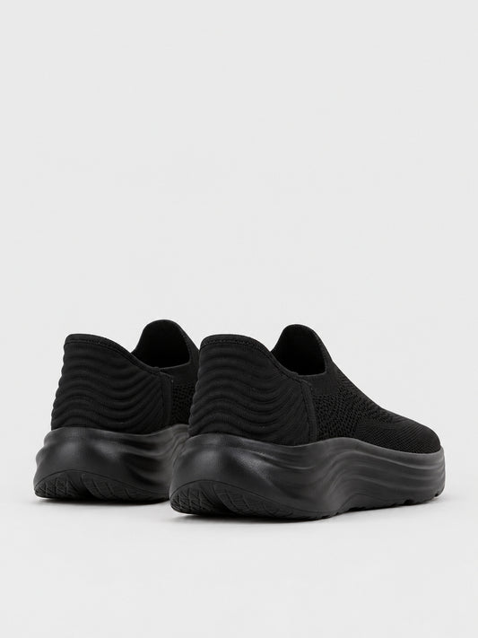 Sneaker Slip-on Knit Flatform - KA2614 - nero