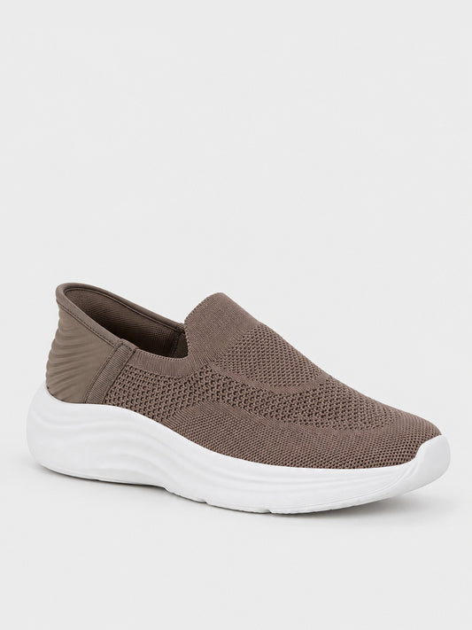 Sneaker Slip-on Knit Flatform - KA2614 - tortora