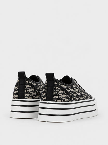 Sneaker Platform Jacquard - KA2615 - nero