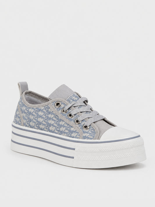 Sneaker Platform Jacquard - KA2615 - grigio