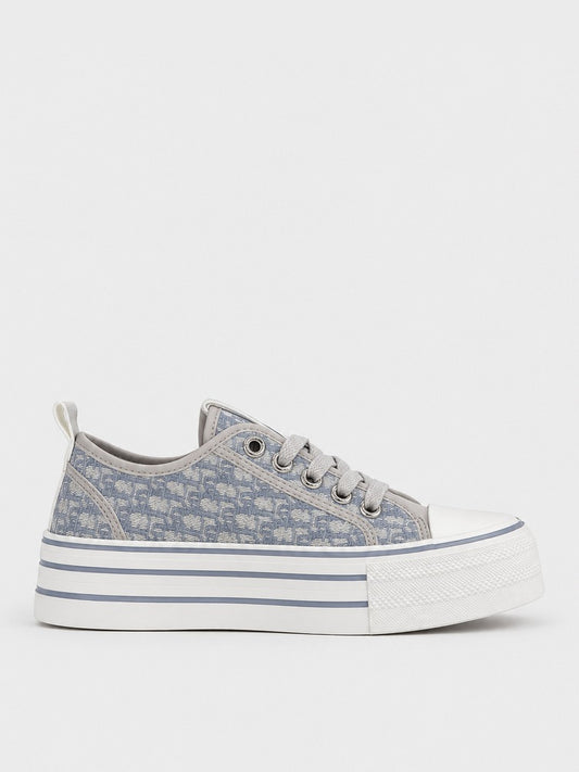 Sneaker Platform Jacquard - KA2615 - grigio