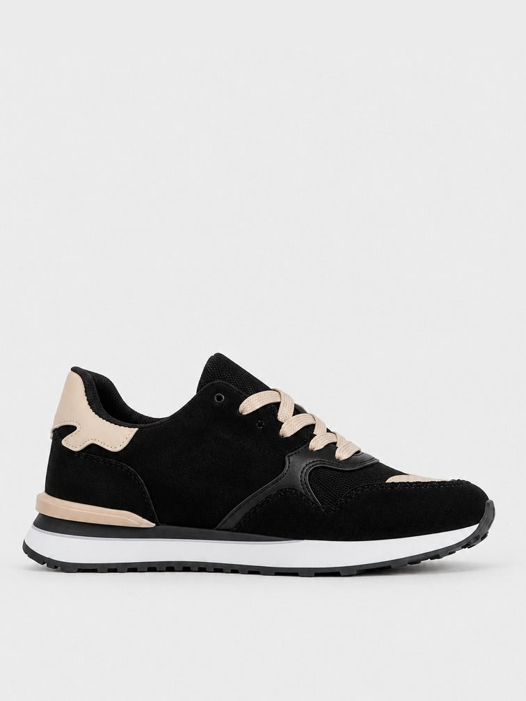Sneaker Pannelli con Animalier - KA2617 - nero