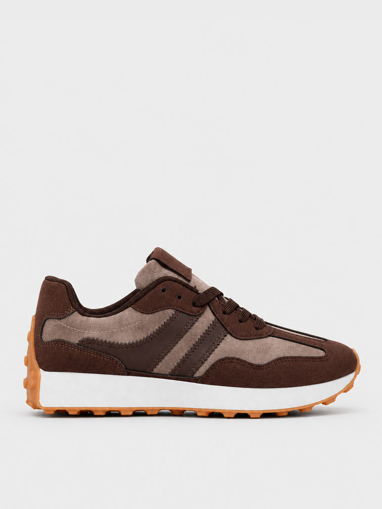 Sneaker Platform a Pannelli - KA2618 - marrone (vista laterale)