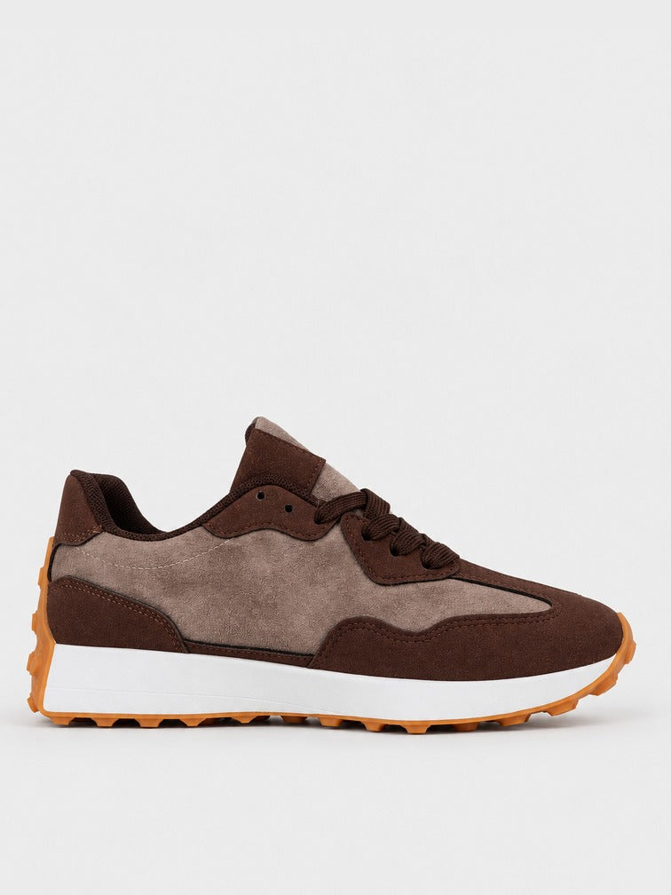 Sneaker Platform a Pannelli - KA2618 - marrone