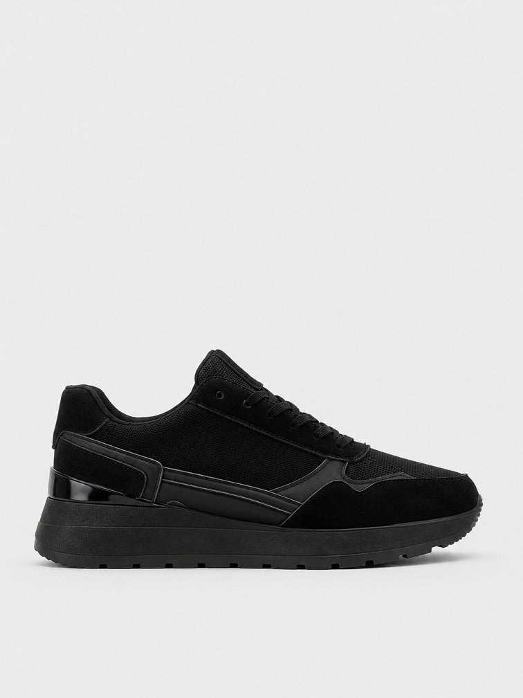 Sneaker Platform con Zip - KA2619 - nero (vista laterale)