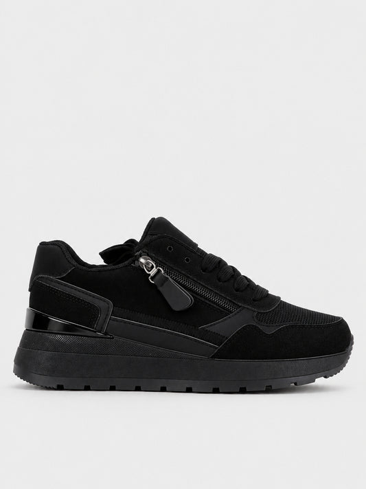 Sneaker Platform con Zip - KA2619 - nero