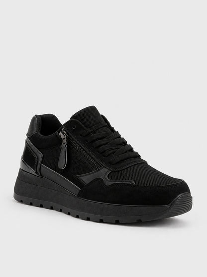 Sneaker Platform con Zip - KA2619 - nero