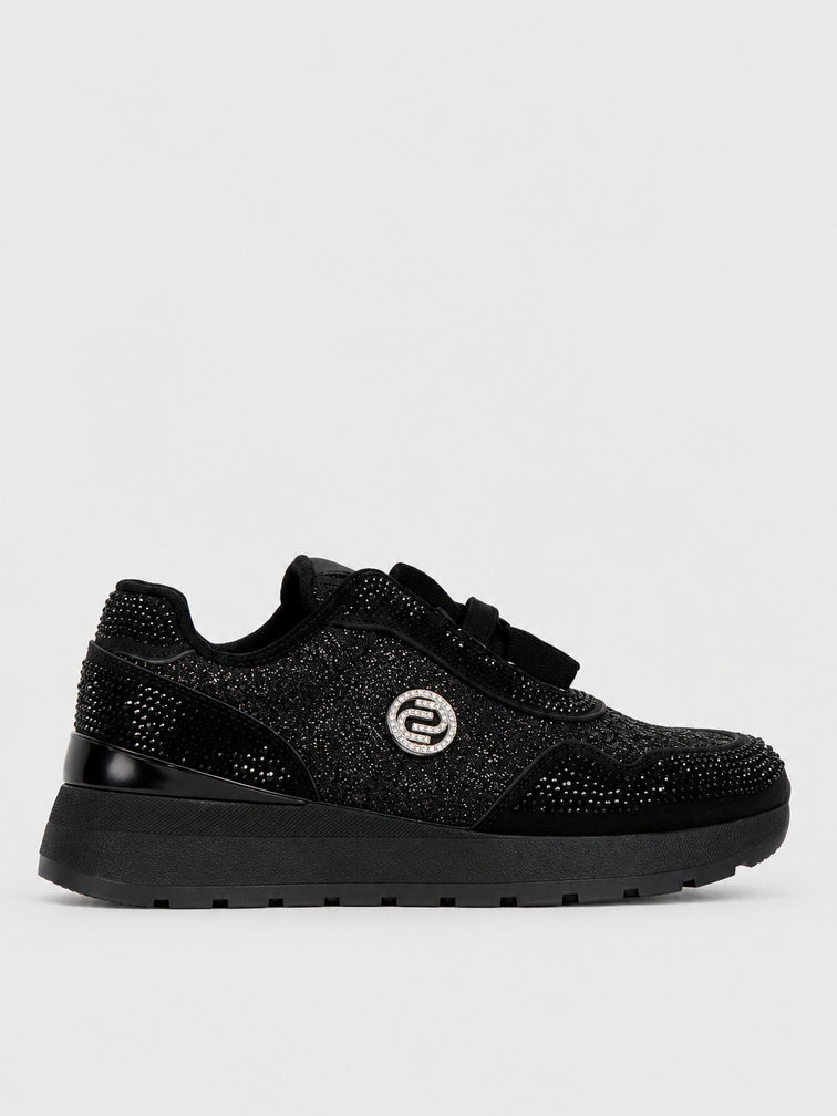 Sneaker Flatform Gioiello - KA2620 - nero (vista laterale)