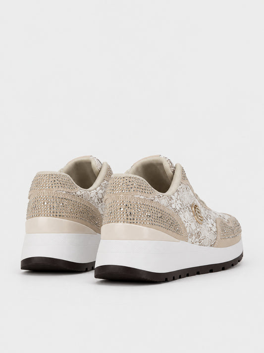 Sneaker Flatform Gioiello - KA2620 - beige